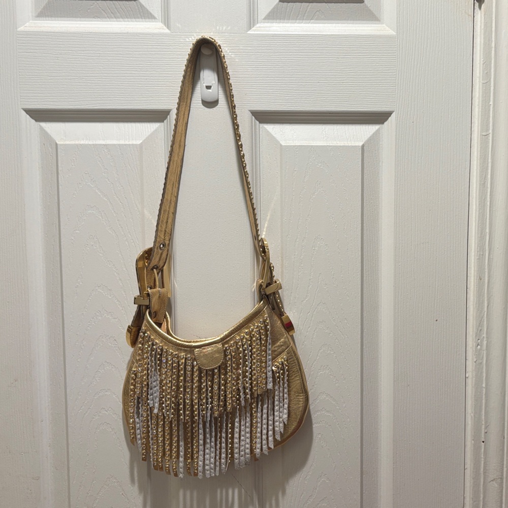 Kippys Gold Fringe Shoulder Bag